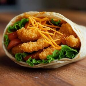 Crispy Chicken Wrap with Sweet Chili Sauce