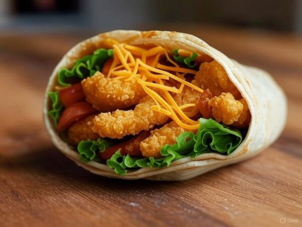 Crispy Chicken Wrap with Sweet Chili Sauce